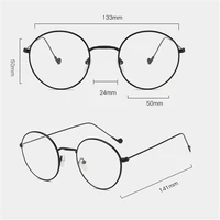Women Round Metal Glasses Frame With Degree Men Ultralight Finished Myopia Glasses -0.5 -1 -1.5 -2 -2.5 -3 -3.5 -4 -4.5 -5 -6.0 2