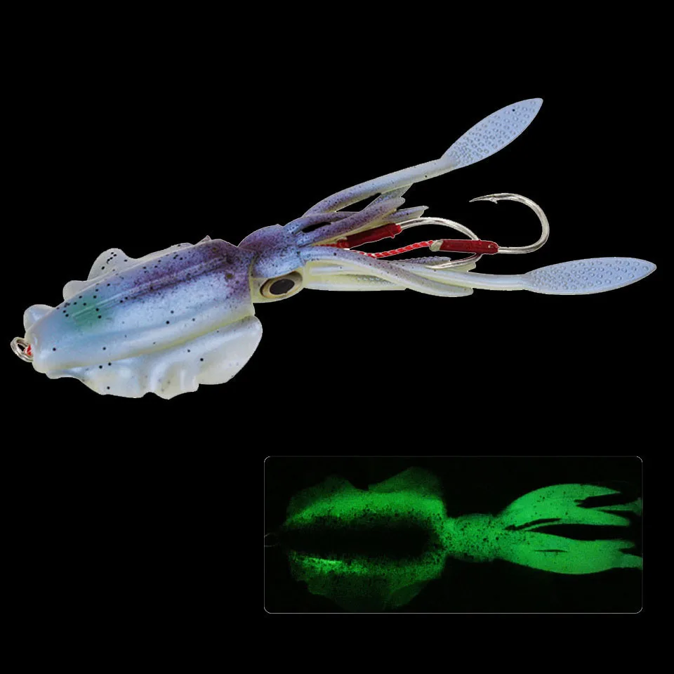 D 4 WALK FISH приманка для рыбы 60 г 150 мм светящийся/УФ крючок для наживки глубокие рыболовные приманки для моря Осьминог Calamar Троллинг воблер - Цвет: D 4