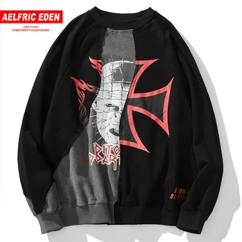 

Aelfric Eden Funny Graffiti Sweatshirt Men 2019 Harajuku Streetwear Casual Cotton Pullover Fashion Oversized Long Sleeve Outwear