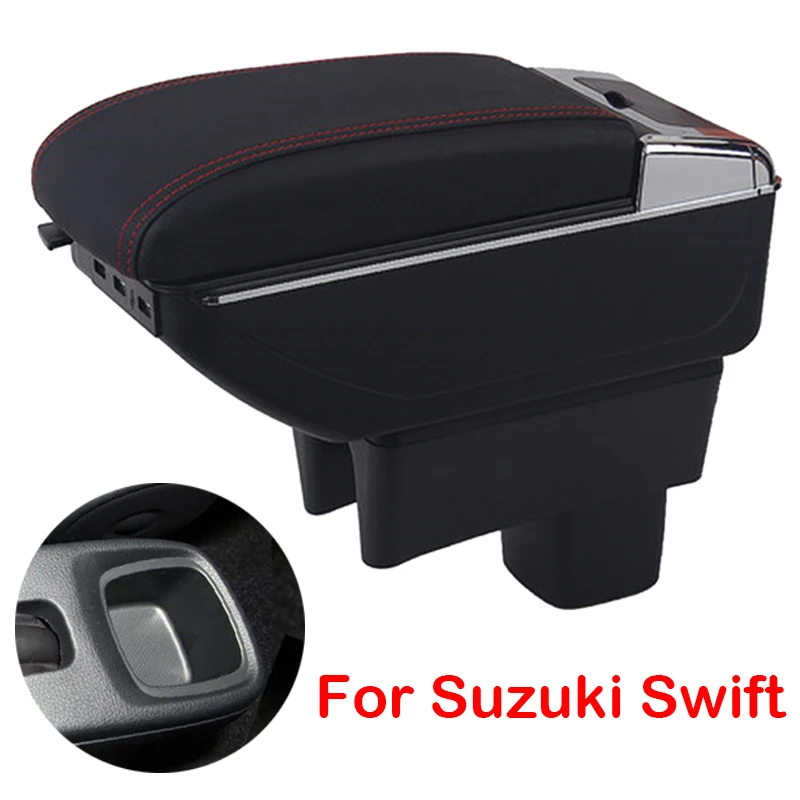 Для Suzuki Swift 2005- подлокотник коробка центральная консоль ящик для хранения подлокотники вращающиеся автозапчасти