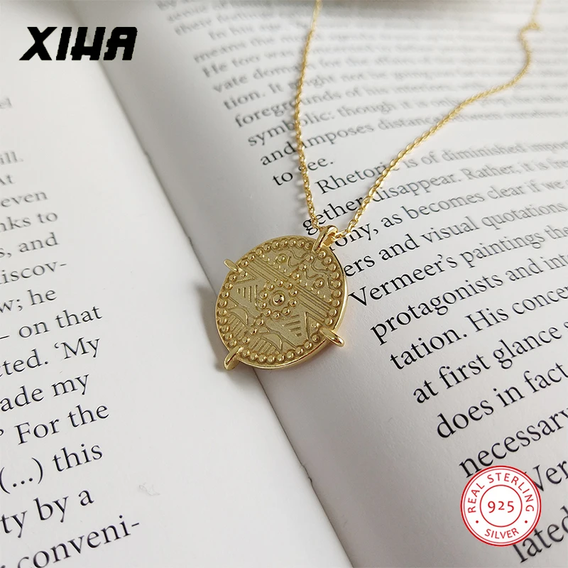 XIHA 925 стерлингового серебра зодиака кулон ожерелье для девочек Созвездие