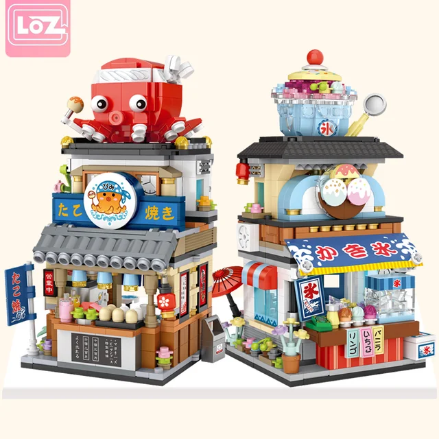 New LOZ Diamond Mini City street Blocks Toys Plastic Assembly Blocks Children Toy Educational DIY Architecture Model 1218 1219 1