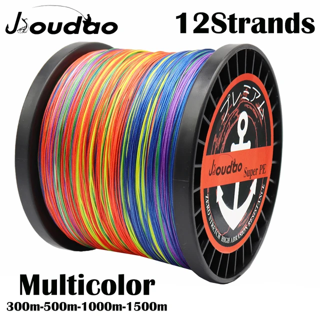 12 Strands 300M/500M/1000M/1500M Super Strong PE Braided Fish Line 40LB-205LB  Multicolor Saltwater Fishing Weave Braid Wire - AliExpress