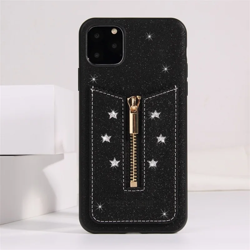 

Starry Sky Star Zipper Protective Case with Card Slot for IPhone 11 Pro Max Protects Devices From The Normal Scratches, Dirt