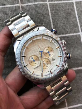 

Classic Men's Weaving Element Watch Waterproof Chronograph Stop Quartz Watch With Stainless steel strap Montre homme