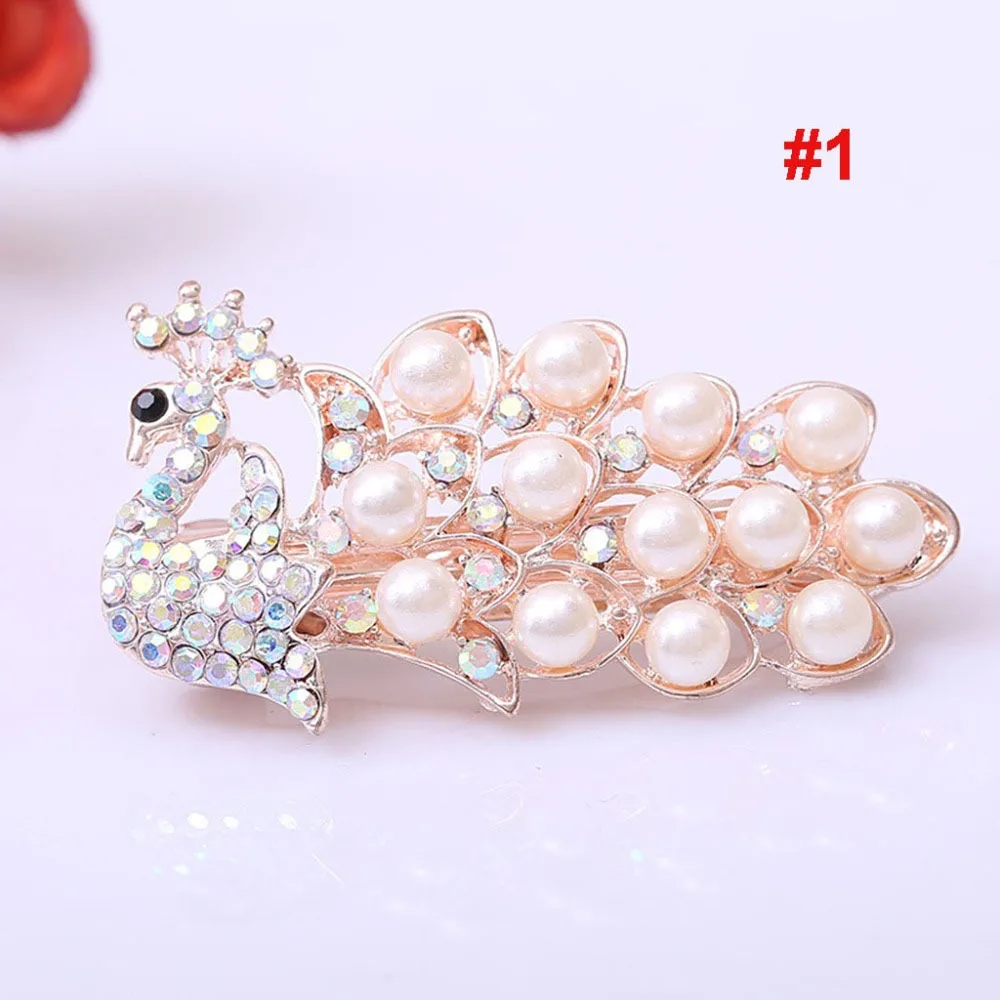 3 1 шт., лучшие подарки для женщин и девушек, модные роскошные вечерние заколки для волос с бантом и кристаллами, заколка для волос с жемчугом, аксессуары для волос - Цвет: 3