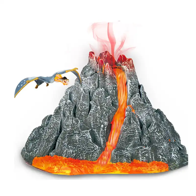 toy volcano with dinosaurs