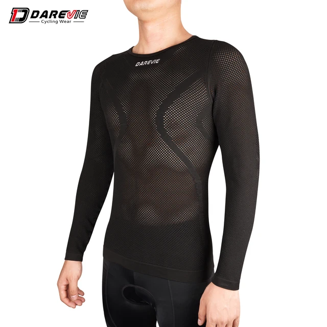 DAREVIE Cycling Vest Winter Compression Underwear Man Cycling Base Layer Men Summer Men's Cycling Vest Cool Dry Cycling Jersey Black