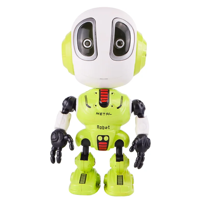 

Mini Children Simulation Robot Alloy Toy Multi-joint Movable Recording Touch Induction Sound And Light Toy Boy Gift Decoration