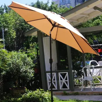 

SOKOLTEC Adjustable Outdoor Parasol Sun Shade Umbrella Beach Patio Tilting Umbrella Parasol Protection Ultraviolet-proof
