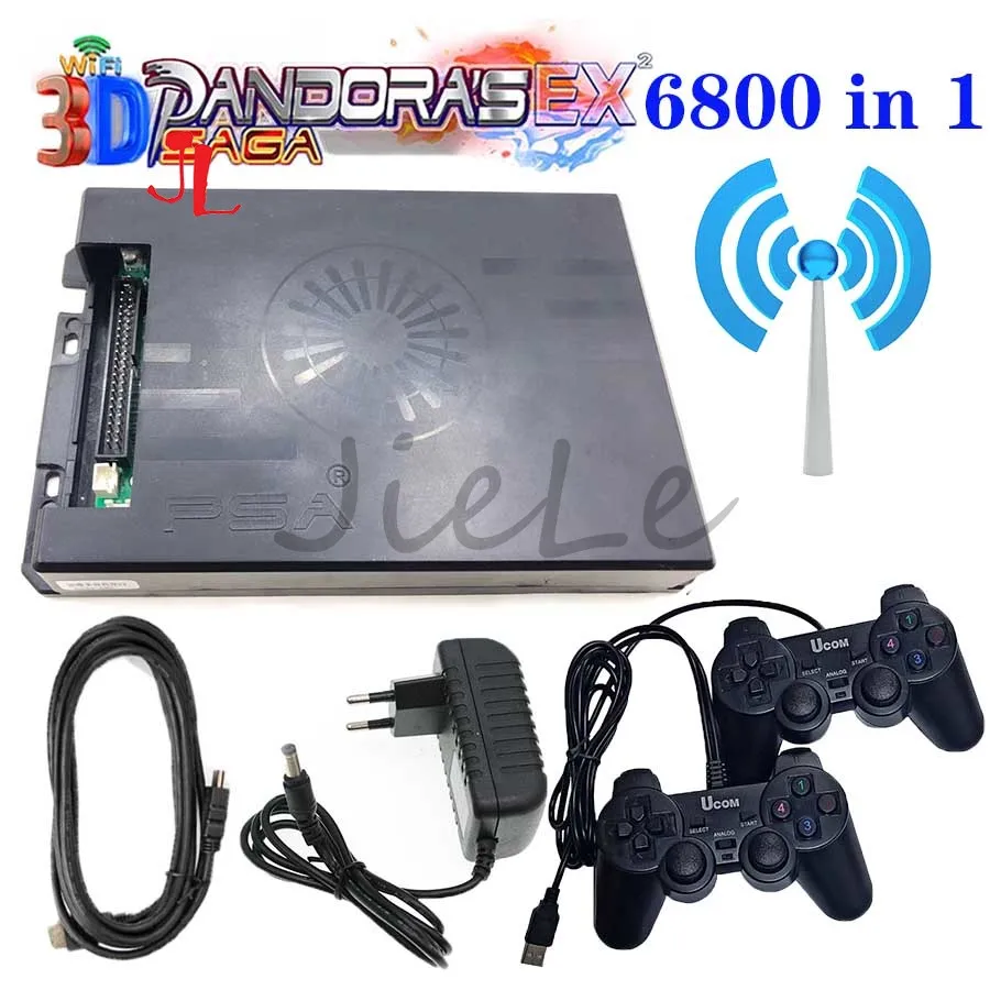 

Newest Pandora Saga EX wifi 6800 in 1 Save Function Multiplayer Joysticks Retro Arcade Game Console Cabinet Support HDMI output