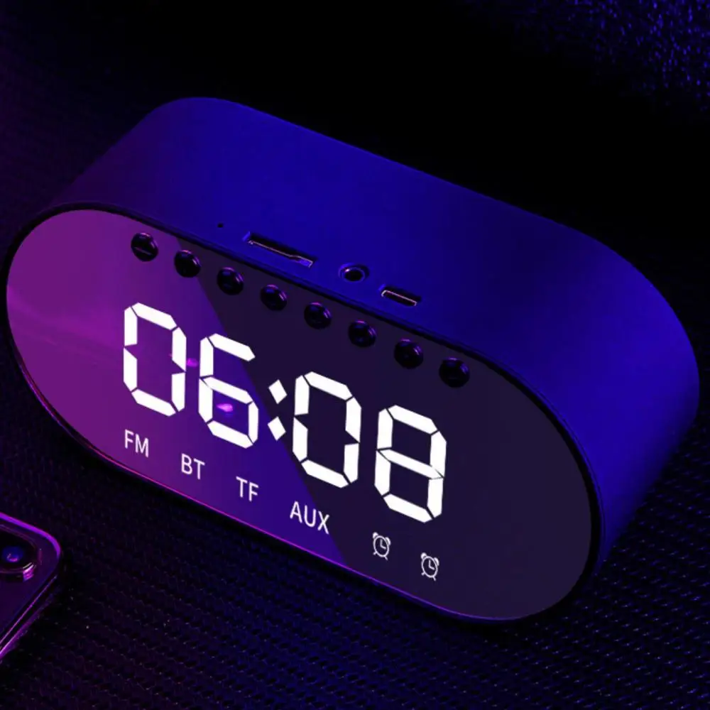 Часы Bluetooth динамик мини Зеркало экран домашний светодиодный Будильник карта маленький аудио мобильный телефон беспроводной сбор вещания