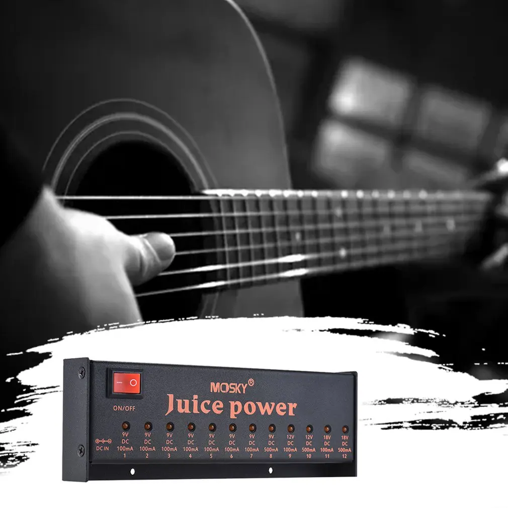 

Juice Power Effector Power Supply 9V 12V 18V 12 Isolated Output Electric Guitar Multi-Channel Power Supply