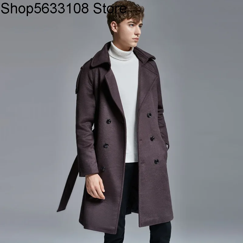 

Chao Jue Double-sided Wool Coat Male Medium Length Classic Money 2019 Woolen Coat 1184