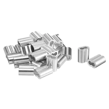 

20pcs 3/8 inch (10mm) Diameter Wire Rope Aluminum Alloy Sleeves Clip Fittings Cable Crimps