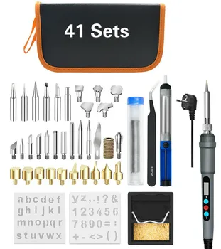 

60W Digital Display 220V Electric Soldering Iron 41 sets of Engraving Pyrography Electric Welding Pen Welding Repair Pen