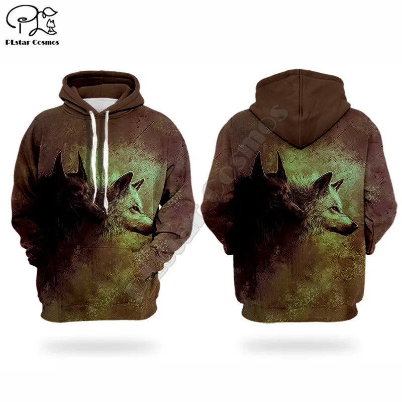 

Wolf 3D printed Hoodies sweatshirts Men Women Fashion Hooded Long Sleeve streetwear Pullover costumes dropship