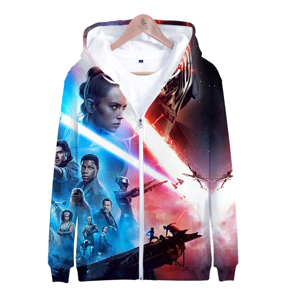  star war the rise of skywalker 3D printing Clothes Zipper Hoodies Casual Women/men Casual Clothes 2
