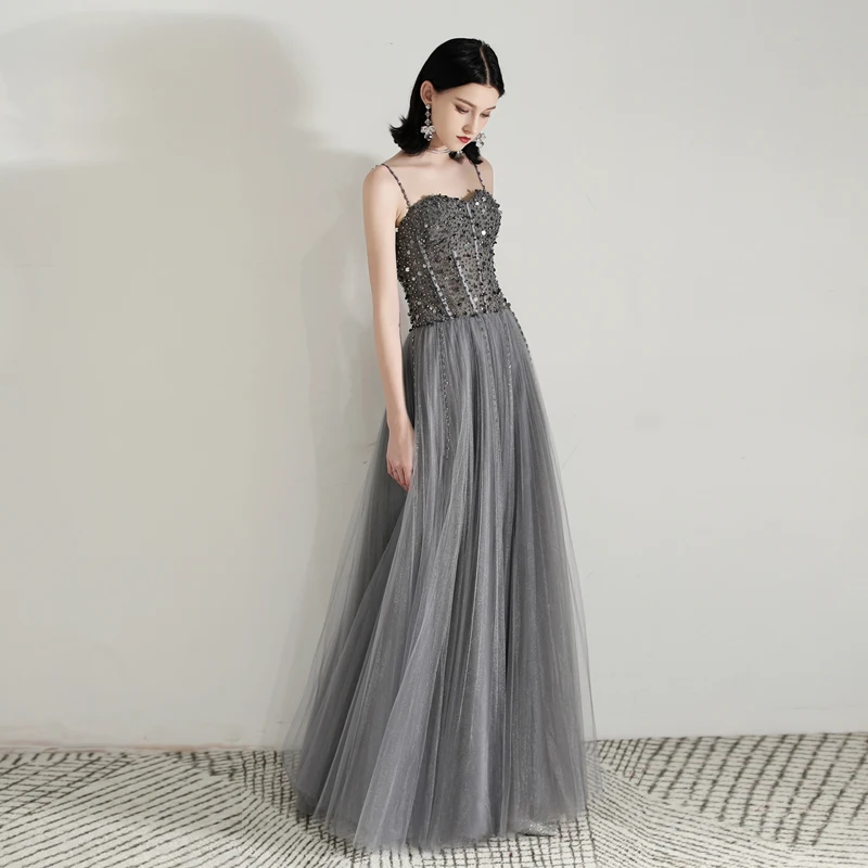 Осеннее Новое поступление, платья для выпускного вечера vestido de noiva sereia, вечернее платье, сексуальное платье, расшитое бисером, мягкий тюль