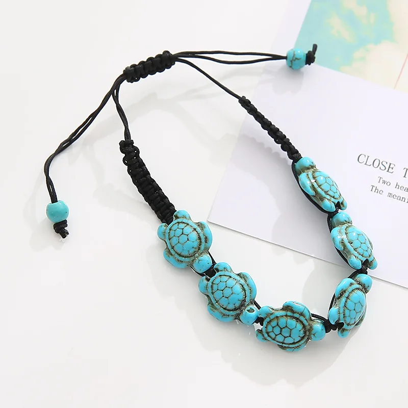 Fashion Turtle Bracelet Women All-match Bracelets In Color Hawaiian Sea Handmade Rope Chain Jewelry | Украшения и аксессуары