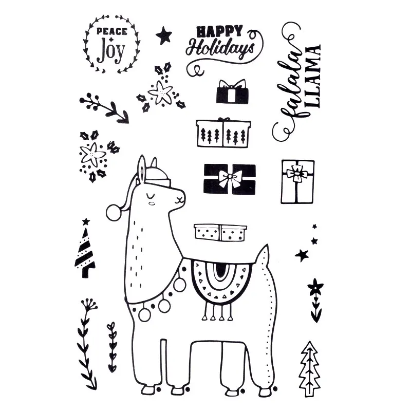 Прозрачные штампы счастливых праздников новинки материал для скрапбукинга