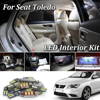 

White No Error Canbus LED interior light lamp Kit For Seat Toledo 2 3 4 1M 1M2 5P 5P2 KG3 Sedan Minivan Hatchback (1999-2017)