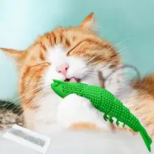 Игрушка для питомца кота в форме креветки зубная щетка с Кошачьей Мятой собака кошка силикон для жевания молярная палочка для ухода за зубами