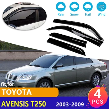 

4x Window Deflectors Visor Vent Awnings Guard Shelters Accessories for Toyota Avensis T250 2003 2004 2005 2006 2007 2008 2009