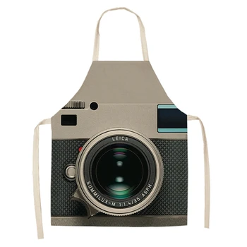 

Chef Aprons Barbecue Aprons Retro Camera Pattern Kitchen Aprons Woman Girl R9JC