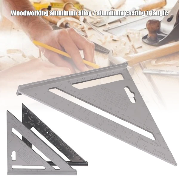 

Newly Triangular Angle Protractors Aluminum Alloy Square Speed Measuring Ruler for Framing Building