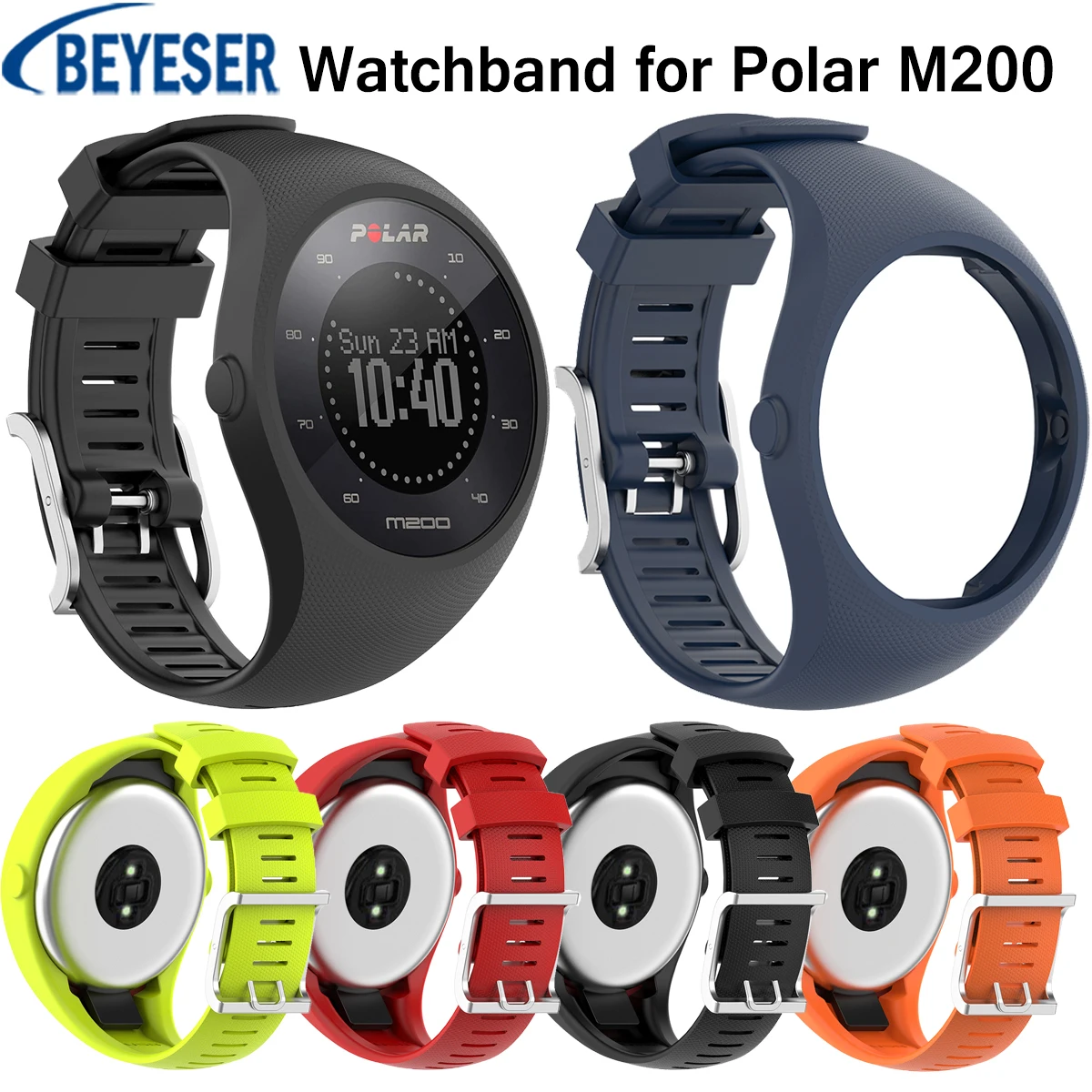 

2021 Replacement Strap Watchband for Polar M200 Smart Watch High Quality Silicone Bracelet For Polar M200 Adjustable Accessories