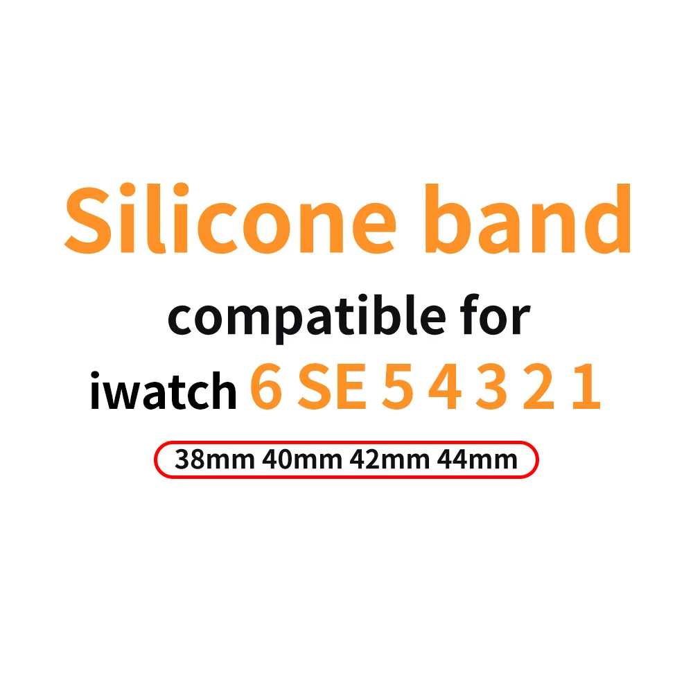 Silicone Strap For Apple Watch band 40mm 44mm 38mm 42mm 44 mm Rubber watchband smartwatch bracelet iWatch series 3 4 5 6 se band