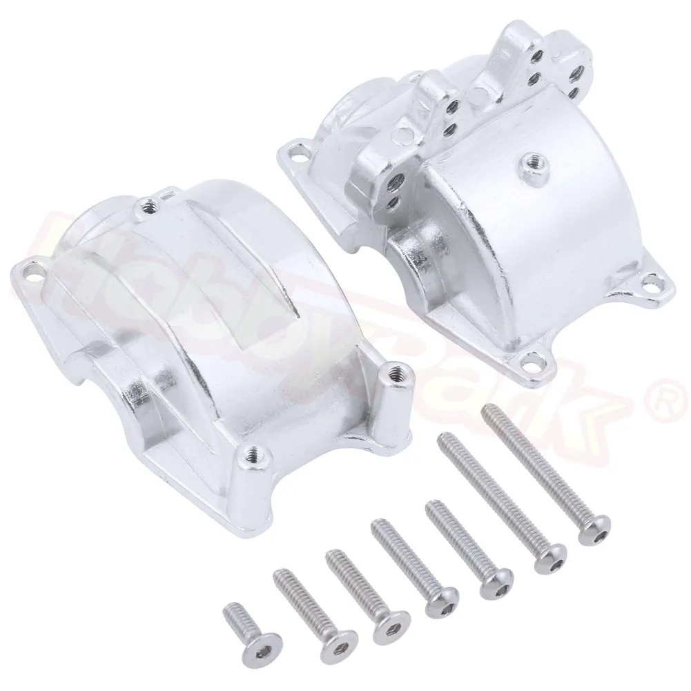 2pcs Aluminum Front and Rear Gear Box Set for WLtoys 1/18 RC Car A959 A959B A969 A969-B A979 K929 Upgrade Parts