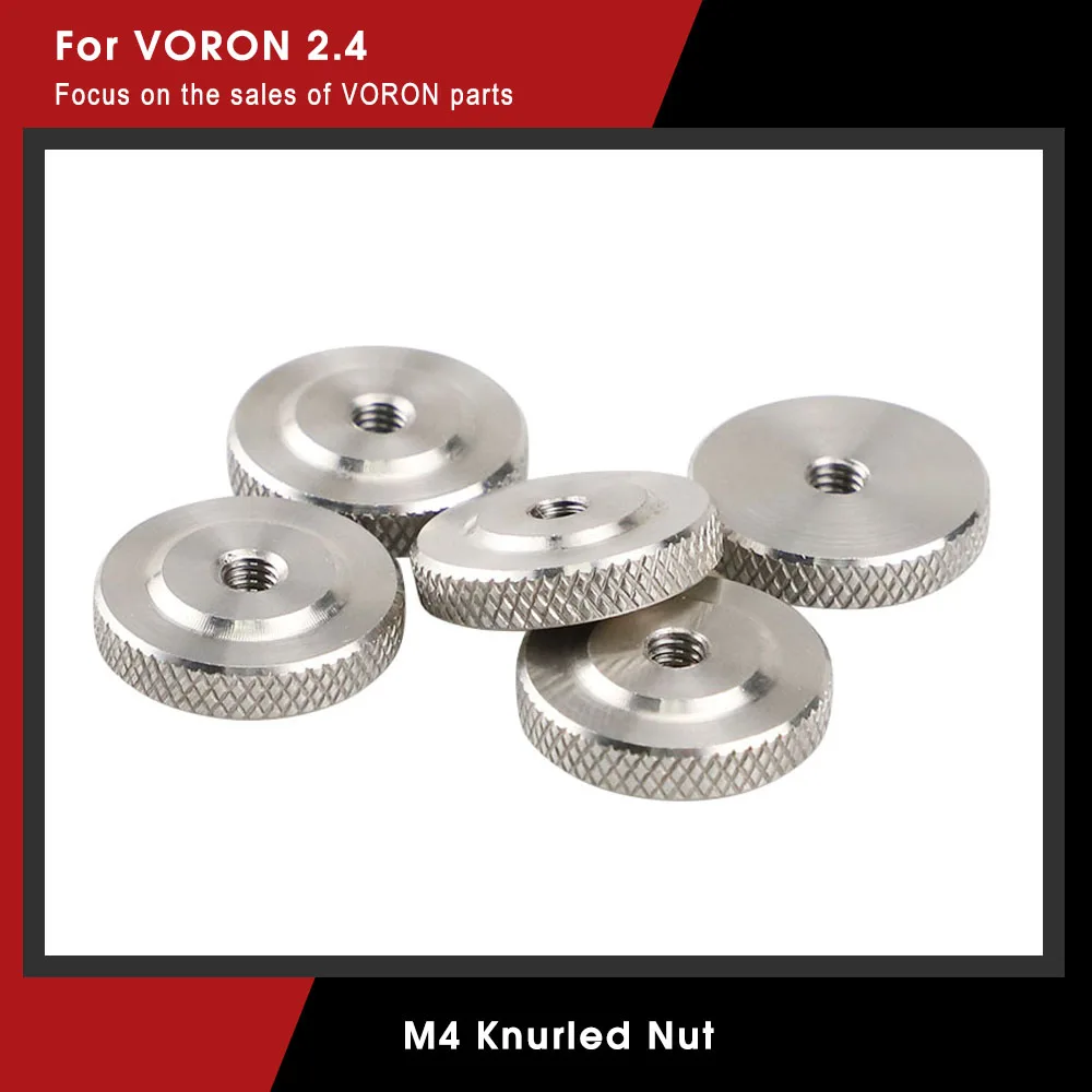 

3D Printer High Quality M4 Knurled Nut DIN 466-B for VORON 2.4 Bed Support 304 Stainless Steel 4Pcs