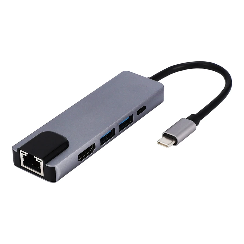 USB C док-станция для ноутбука USB 3,0 HDMI RJ45 Gigabit PD Fealushon для MacBook samsung Galaxy S9/S8/S8+ type C usb-хаб