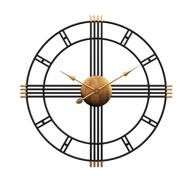 

50cm 19 Inch Big Wall Clock Retro Roman Silent Movement Quartz Wall Clock Living Room Bedroom Family Store Cafe Decoration Watch
