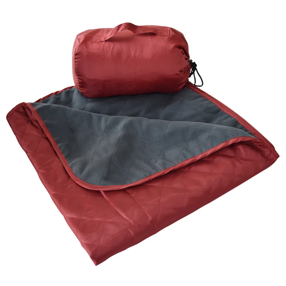 

1 pc Camping Blanket Outdoor Fleece Moisture-proof Foldable Nap Blanket Warm Blanket Picnic Mat for Picnic