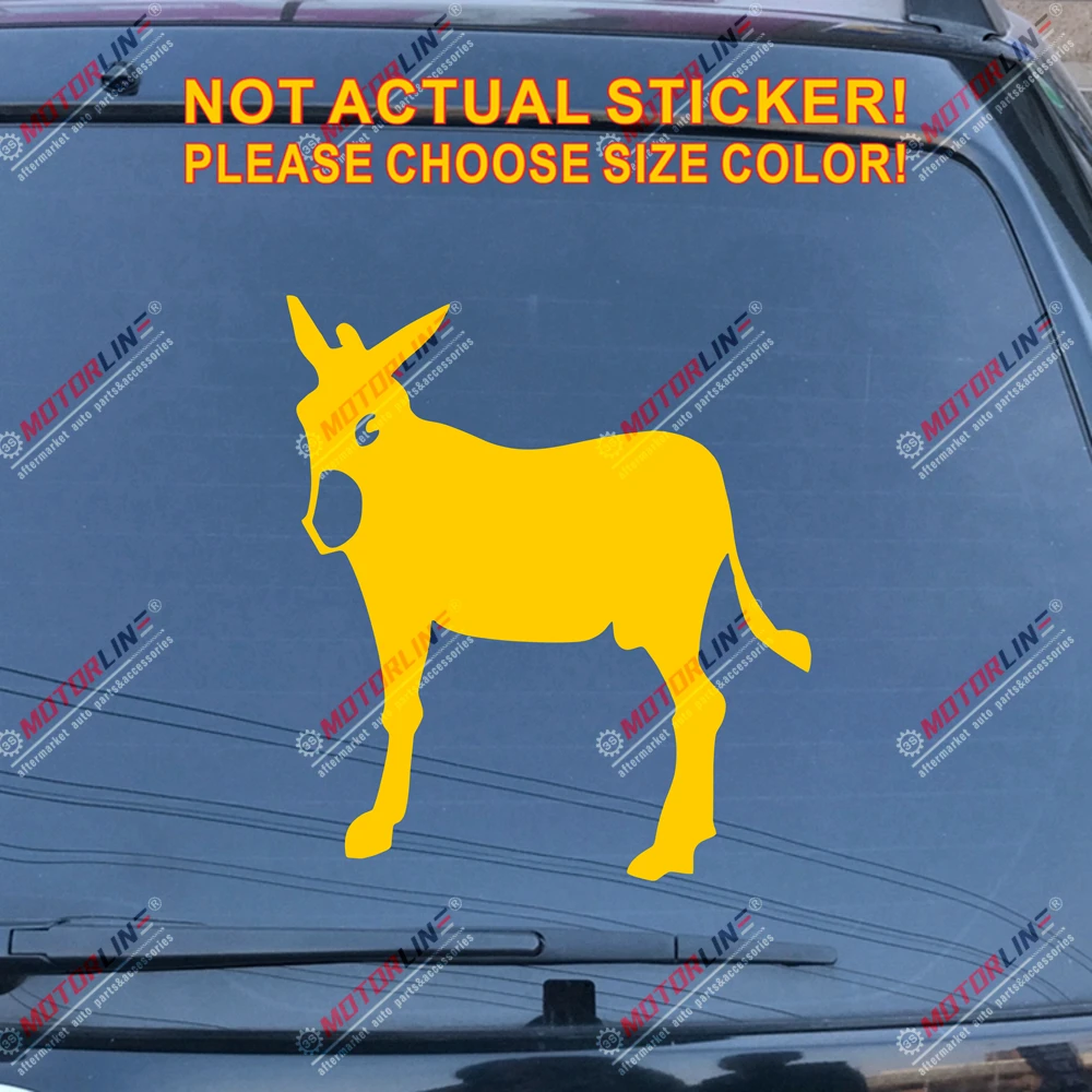 Цвет: желтый Catalan Ane Burro Donkey Decal Sticker Catalana Spain Car Vinyl Die cut no background pick color and size style b - Название цвета: Цвет: желтый