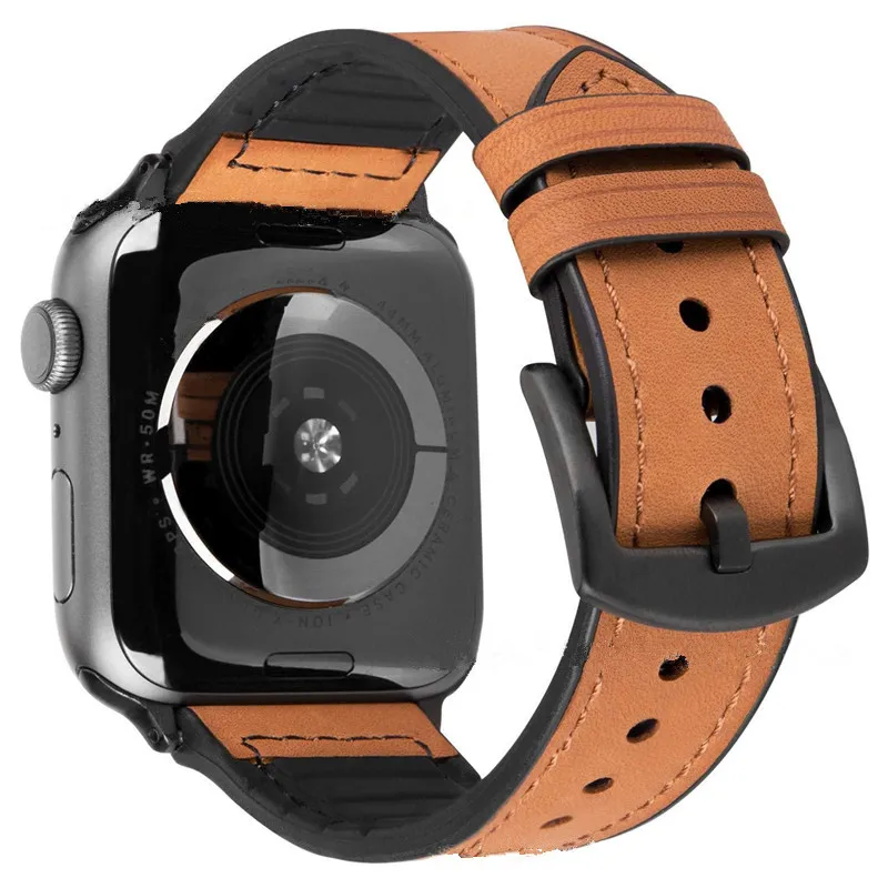 Модный ремешок для наручных часов Apple Watch версии натуральная кожаный 42 мм 38 Iwatch