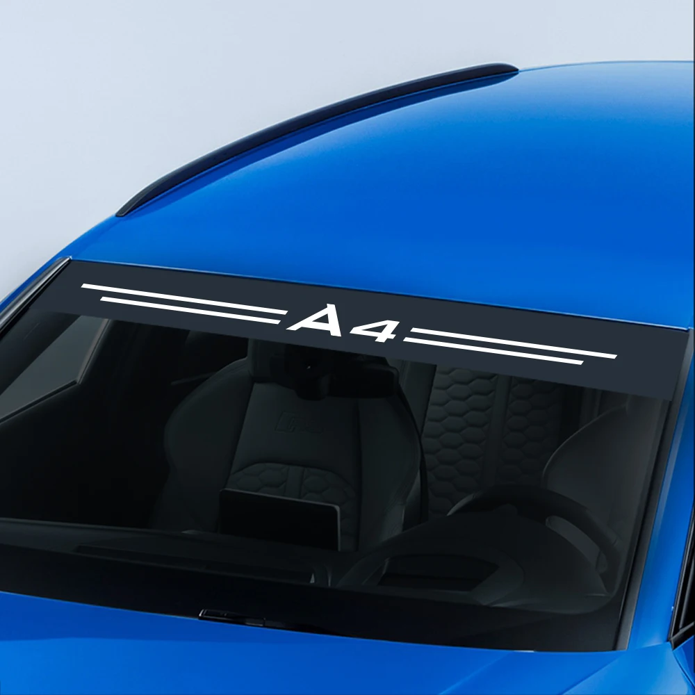 Для Audi A4 B5 B6 B7 B8 B9 Автомобильная наклейка на переднее и заднее лобовое стекло авто Светоотражающая виниловая пленка наклейки автомобильные аксессуары для тюнинга автомобиля