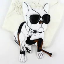 Большая вышивка патч свитер пуховая куртка ручной работы DIY Украшение отверстие Ремонт Наклейка солнцезащитные очки собака