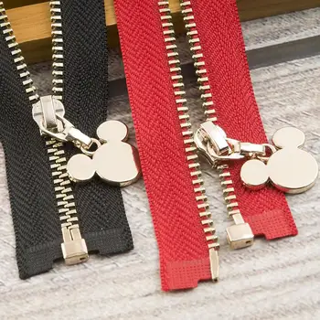 

No 3 zip Metal open tail zip Children's clothing coat copper teeth decorative slider y teeth children's clothes zipper strip