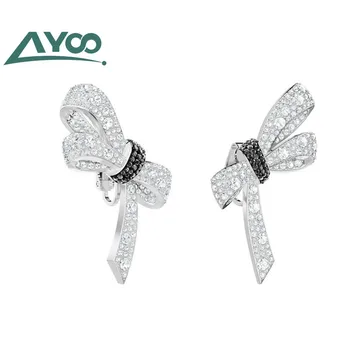 

AYOO SWA 2019 new MADEMOISELLE butterfly earrings romantic romantic crystal jewelry