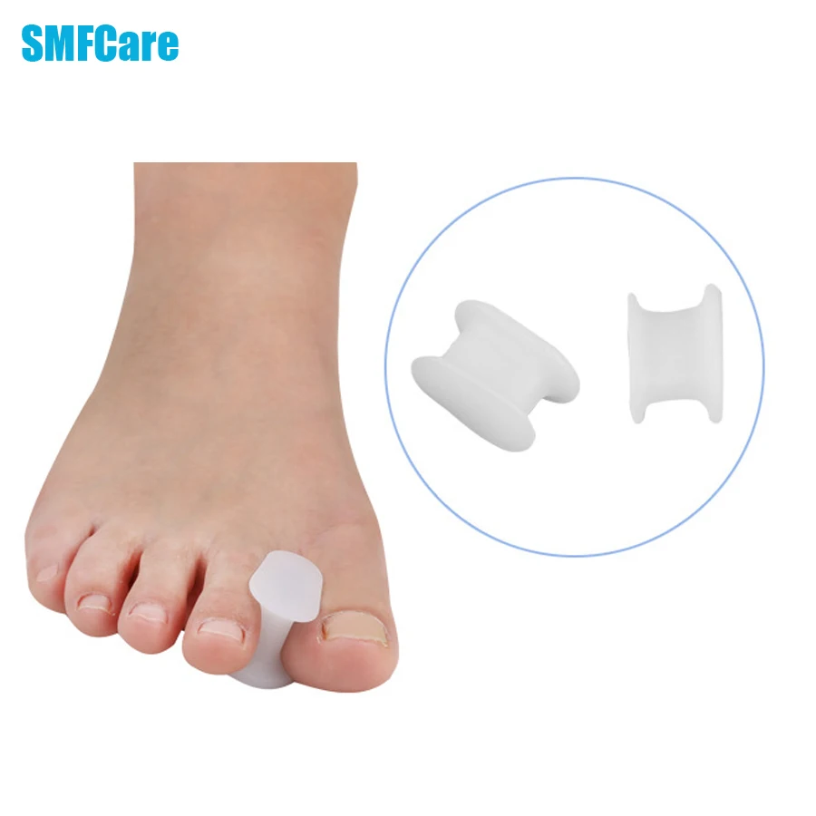 2Pcs Toe Finger Separator Silicone Gel Braces Supports Tools Bunion Guard Foot Hallux Valgus Feet Care Massager Z54201