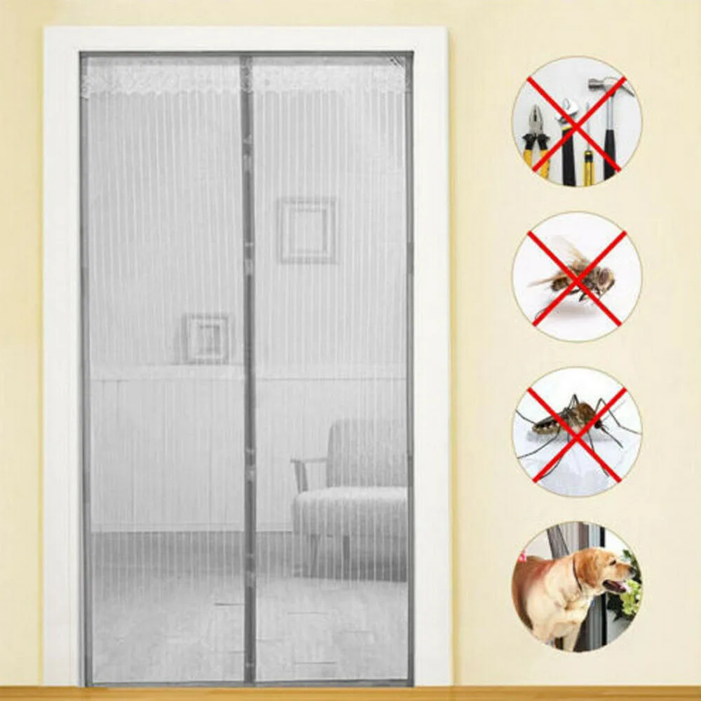 New Magic Door Screen Magnetic Mesh Net Anti Mosquito Insect Fly Bug Curtain UK