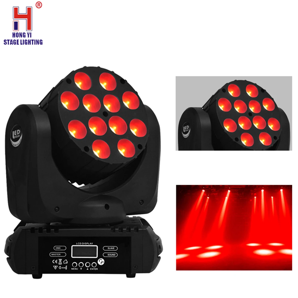 

12x12W High Power Led RGBW Wash Light 15Channels Ac90-240v Moving Head Light Professional lights Dj Party Stage Lighting effect