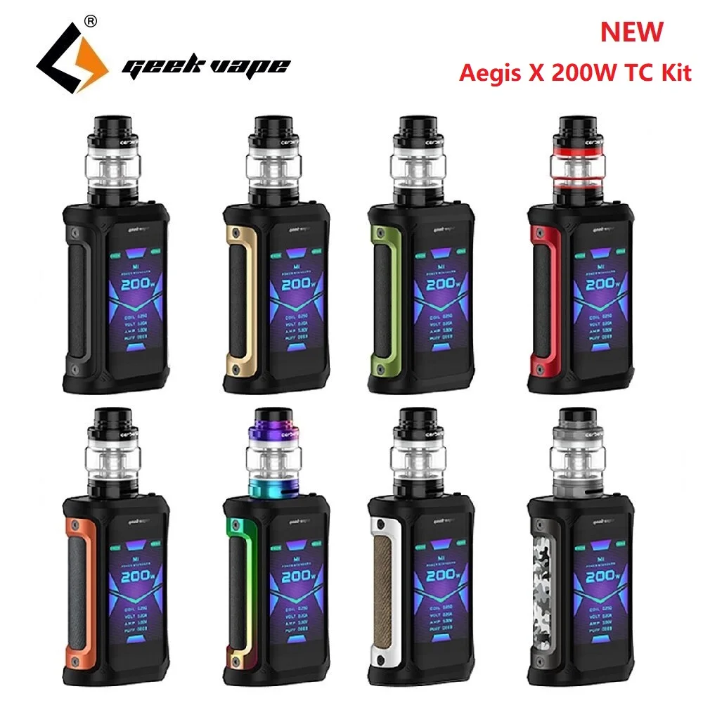 Новый набор Geekvape Aegis X TC с 5 мл/2 мл резервуаром Cerberus и 2 4 дюймовым oled экраном