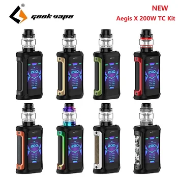 

NEW Geekvape Aegis X TC Kit with 5.5ml/2ml Cerberus Tank & 2.4 inch OLED Screen Max Output 200W E-cig Vs Aegis Solo/ Legend /Gen