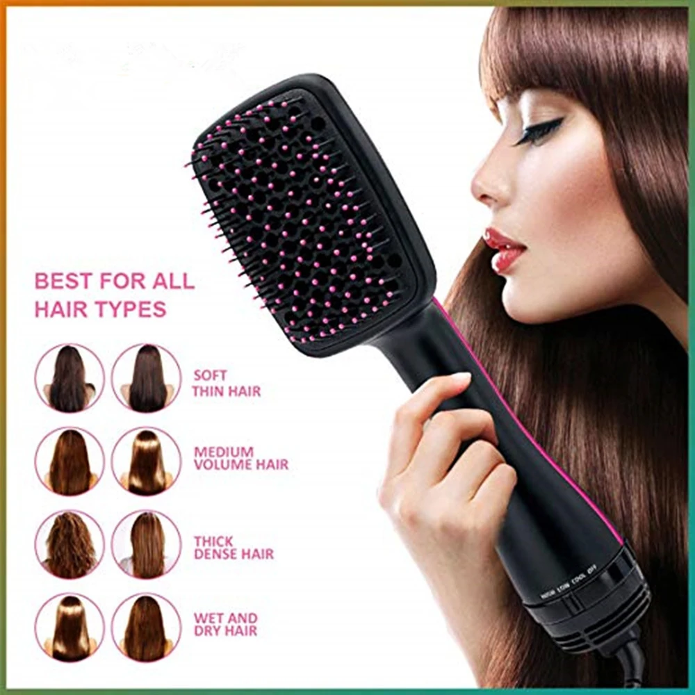 Secador de Cabelo Escova de ar Alisador de Cabelo Quente Escova Estilor Volumizer Modelador Pente Rolo Íon Elétrico 1000w 7 Computers & Electronics
