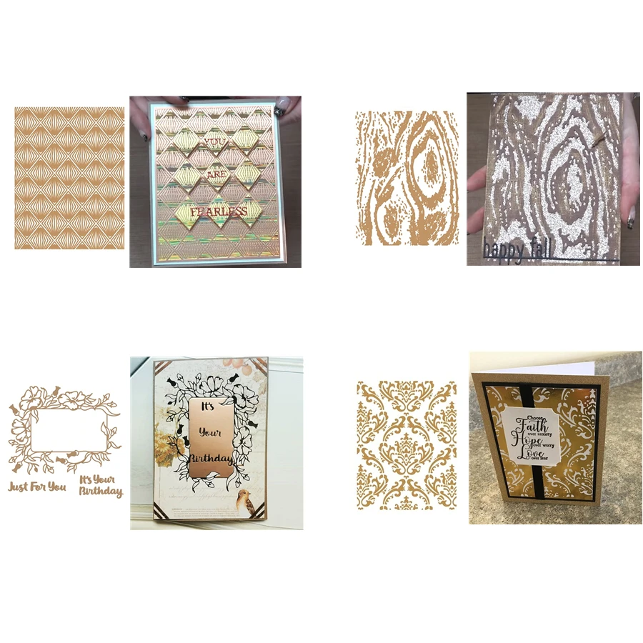 

Characteristic Background Pattern Fancy Border Birthday Words Hot Foil Plates For Scrapbooking DIY Ablum Paper Cards New 2020